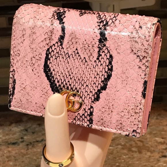 GUCCI GG Marmont Python Compact Wallet- Pink ❤️‍🔥 - Picture 14 of 17